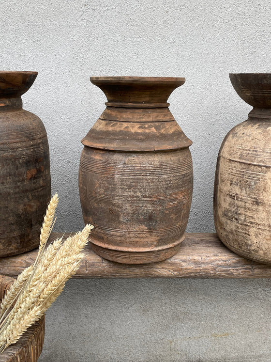 Rustik kruka i trä med naturlig patina – Hayven