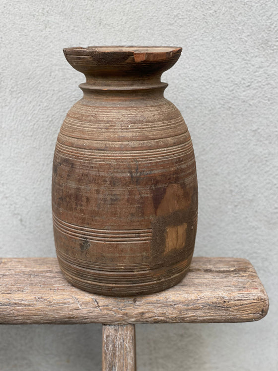 Kulipot – Vintage träkruka 'Nr 24'