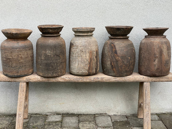 Kulipot – Vintage träkruka 'Nr 29'