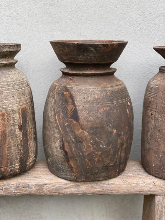 Kulipot – Vintage träkruka 'Nr 28'