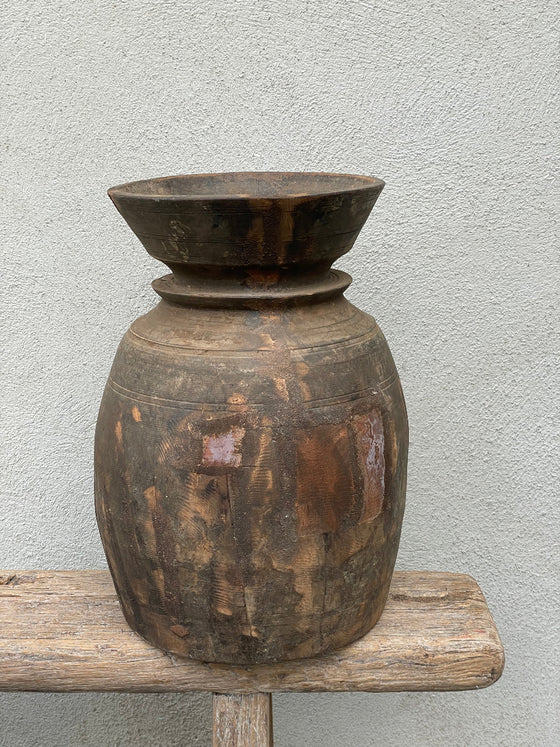 Kulipot – Vintage träkruka 'Nr 28'