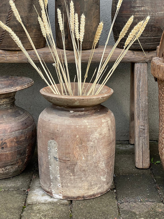 Wooden pot 'No 7' Vintage