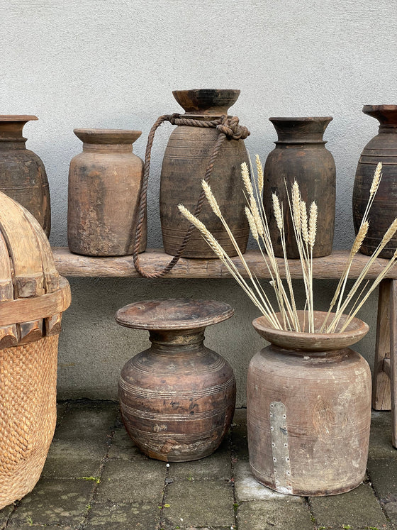 Wooden pot 'No 10' Vintage