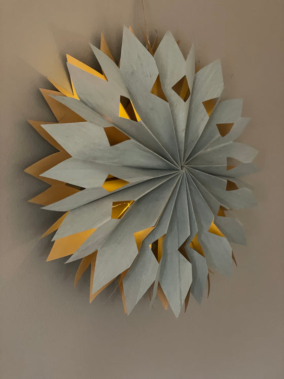 Julstjärna 'Vaneer' stjärna med ljus