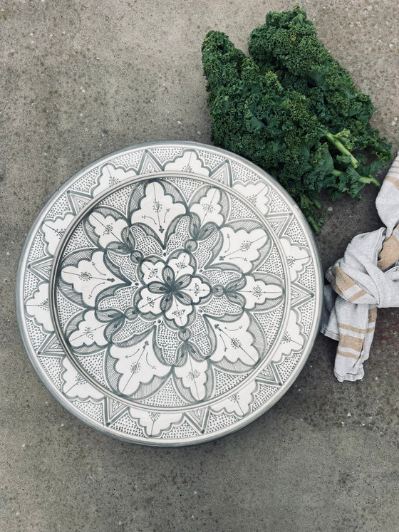 Marockanskt fat 'Safi' Grey - 40cm