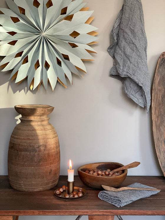 Julstjärna 'Vaneer' stjärna med ljus