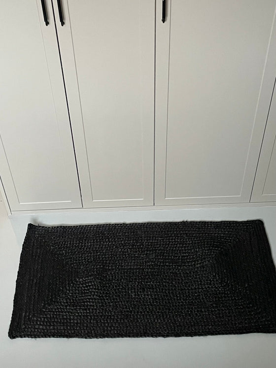 Rug 'Jute' Black 60x120