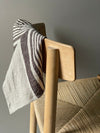 Tea towel linen 'Mocha Brown Stripe'