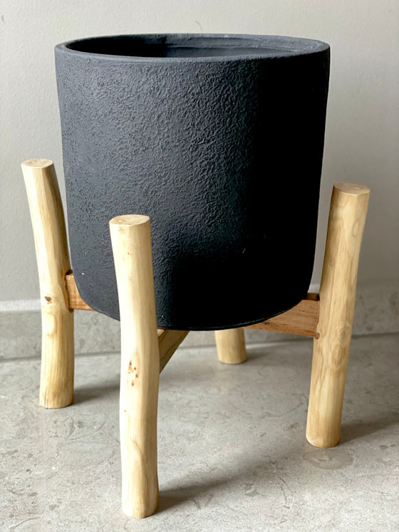 Planter on stand 'Charcoal' High