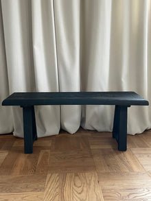  Wooden bench 'Recycled' Black 90cm