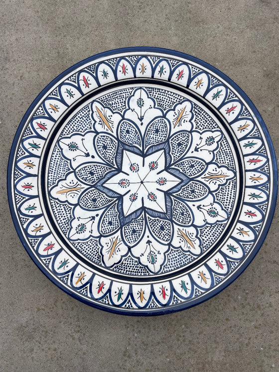 Moroccan platter 'Safi' Blue 40cm