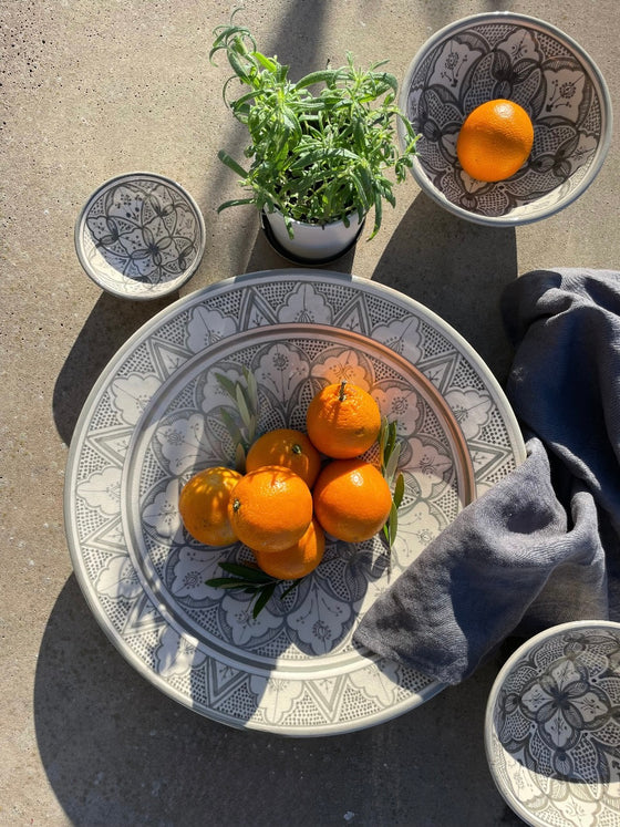 Marockanskt fat 'Safi' Grey - 40cm