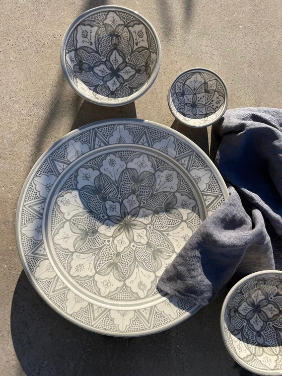 Marockanskt fat 'Safi' Grey - 40cm