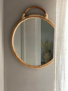  Round mirror 'Bianca' bambu