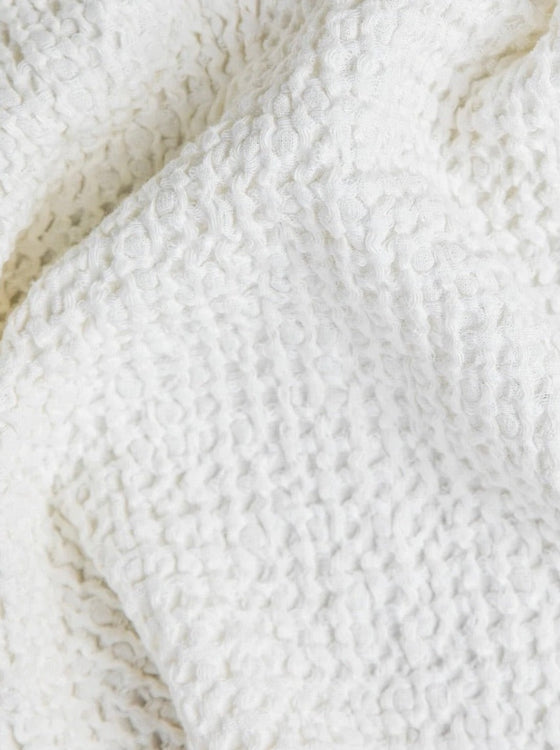 Bath towel 'Waffel' White