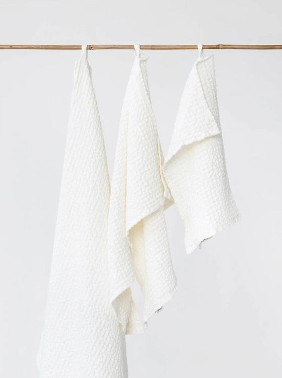 2-pack of towels 'Waffel' White