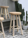 High stool 'Nature' Teak 72cm