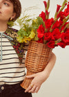 Natural rattan vase 'Wicker' small
