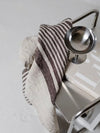 Kökshandduk linne 'Mocha Brown Stripe'