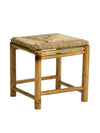 Wooden stool 'Bamboo' Rattan