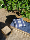 Wooden stool 'Bamboo' Rattan