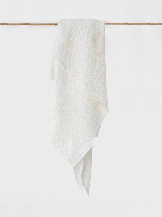 Bath towel 'Waffel' White