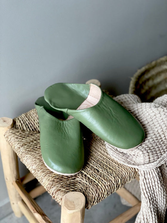 Babouche slippers 'Olive'