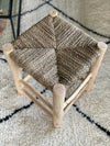 Wooden stool 'Rope' Nature
